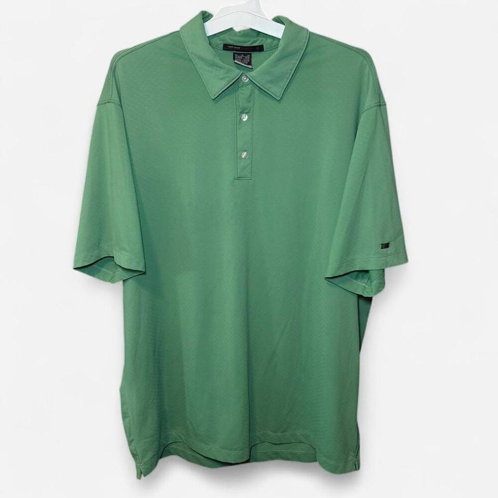 Nike Men Tiger Woods Collection XL Golf Polo Shirt Short Sleeve Dri-Fit Green